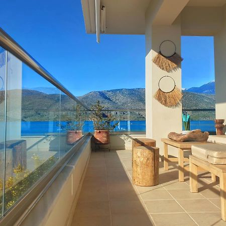 Boho Beach House In Itea-Delphi Eksteriør billede