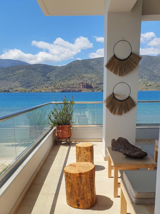 Boho Beach House In Itea-Delphi Eksteriør billede