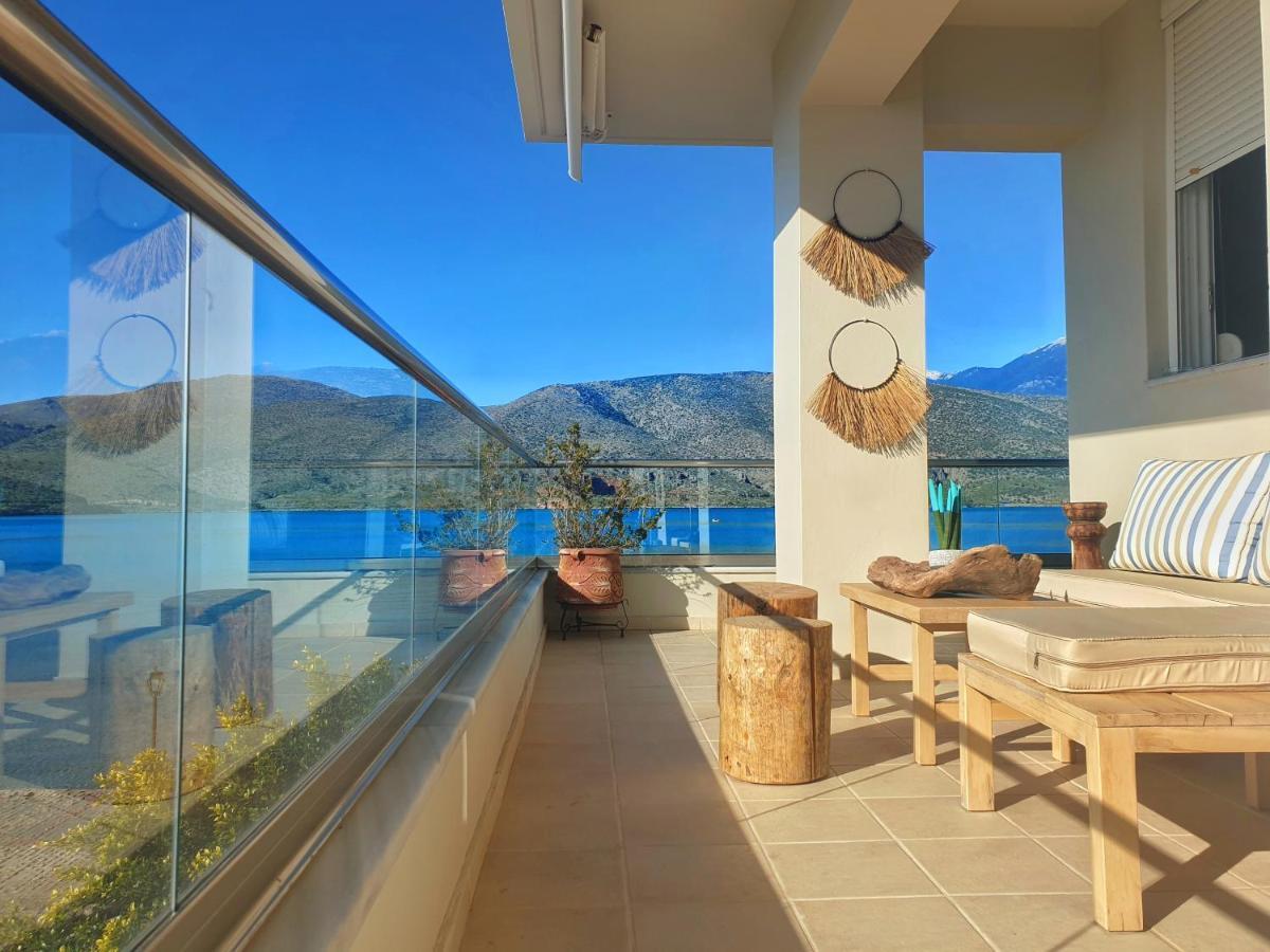 Boho Beach House In Itea-Delphi Eksteriør billede